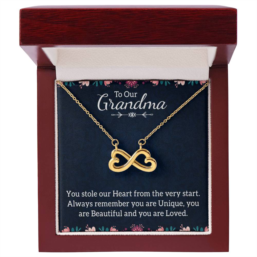 To Our Grandma Necklace - You stole our heart from the very start - Endless Love Necklace