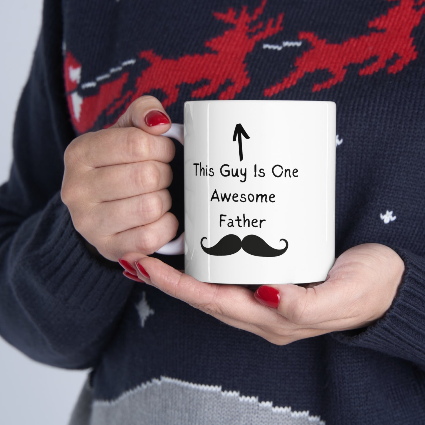One Awesome Father Coffee Mug - Best Dad Gifts from Daughter, Son, & Wife