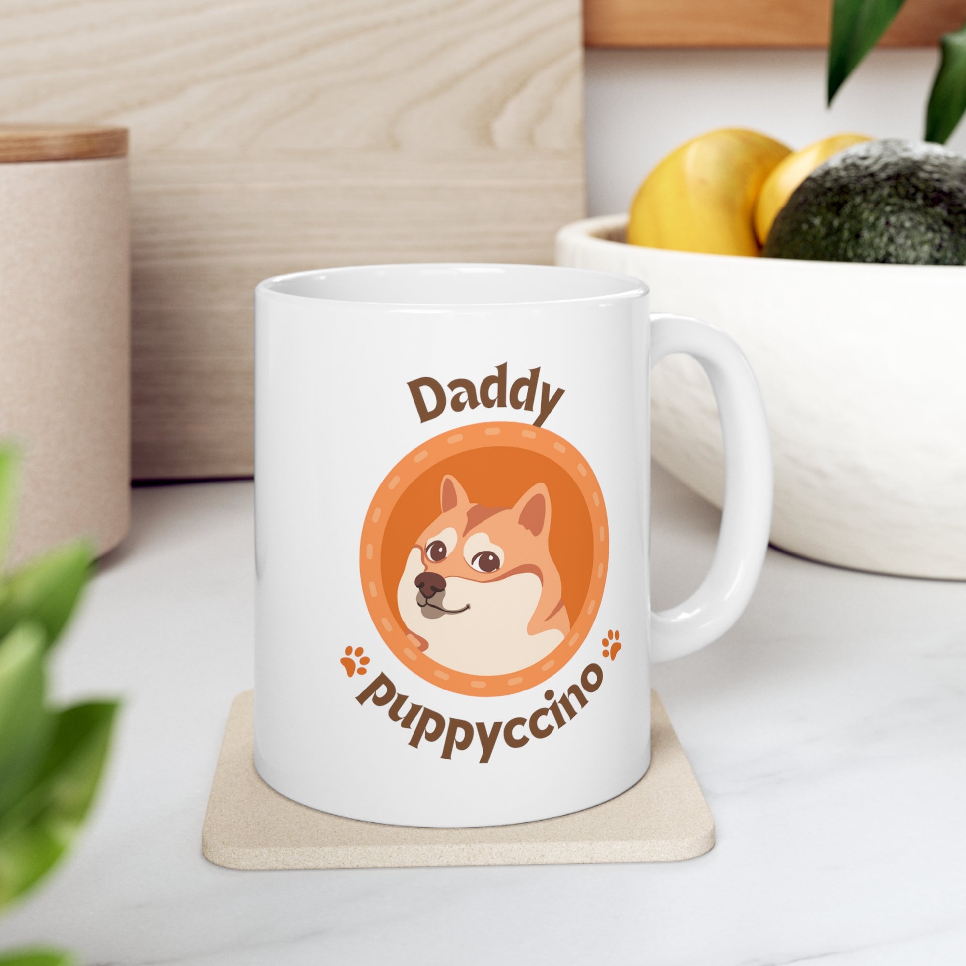 Daddy Puppyccino Ceramic Mug for Dog Lover