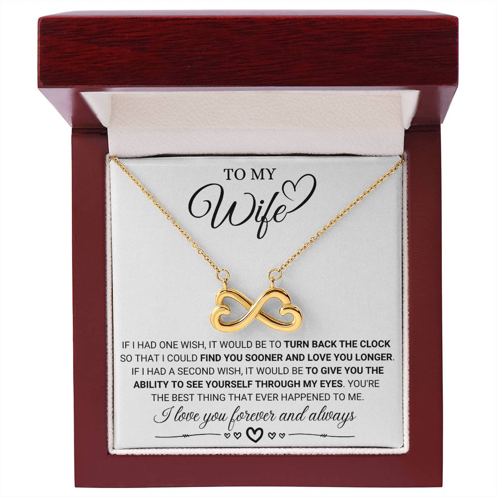 Romantic Jewelry Gift for Wife - Perfect From Husband for Birthday, Anniversary & Valentine’s Day - Endless Love Necklace