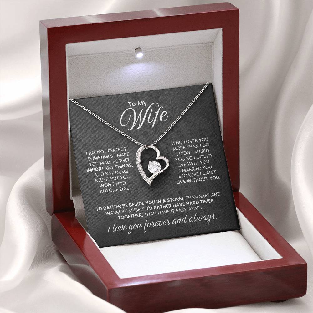 Special Gift for Wife - Romantic Jewelry from Husband for Valentine’s Day or Birthday - Forever Love Necklace