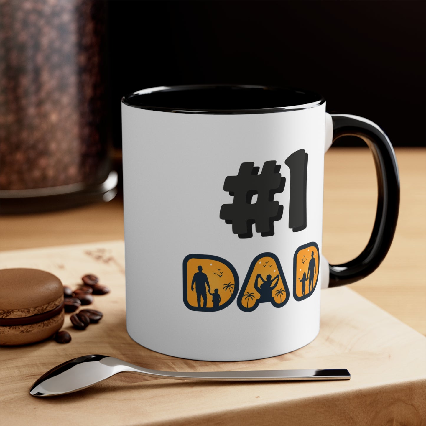 Best #1 Dad Accent Coffee Mug