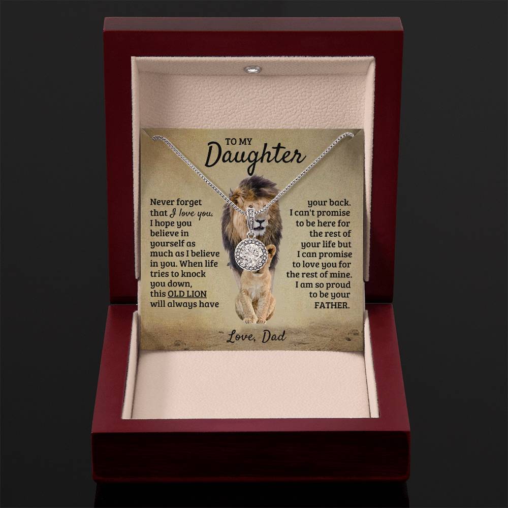 To My Daughter Necklace - Father to Daughter Gift for Graduation, Birthday & Big Life Moments - Eternal Hope Necklace