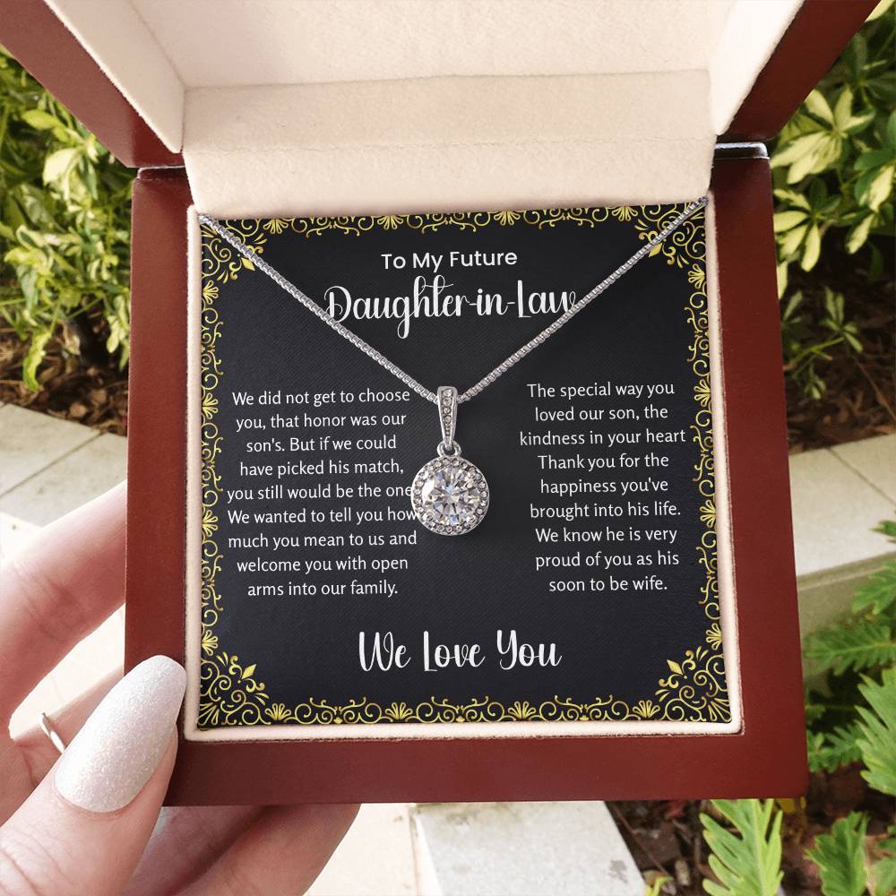 To My Future Daughter In Law - Eternal Hope Necklace - Gift for Bonus Daughter
