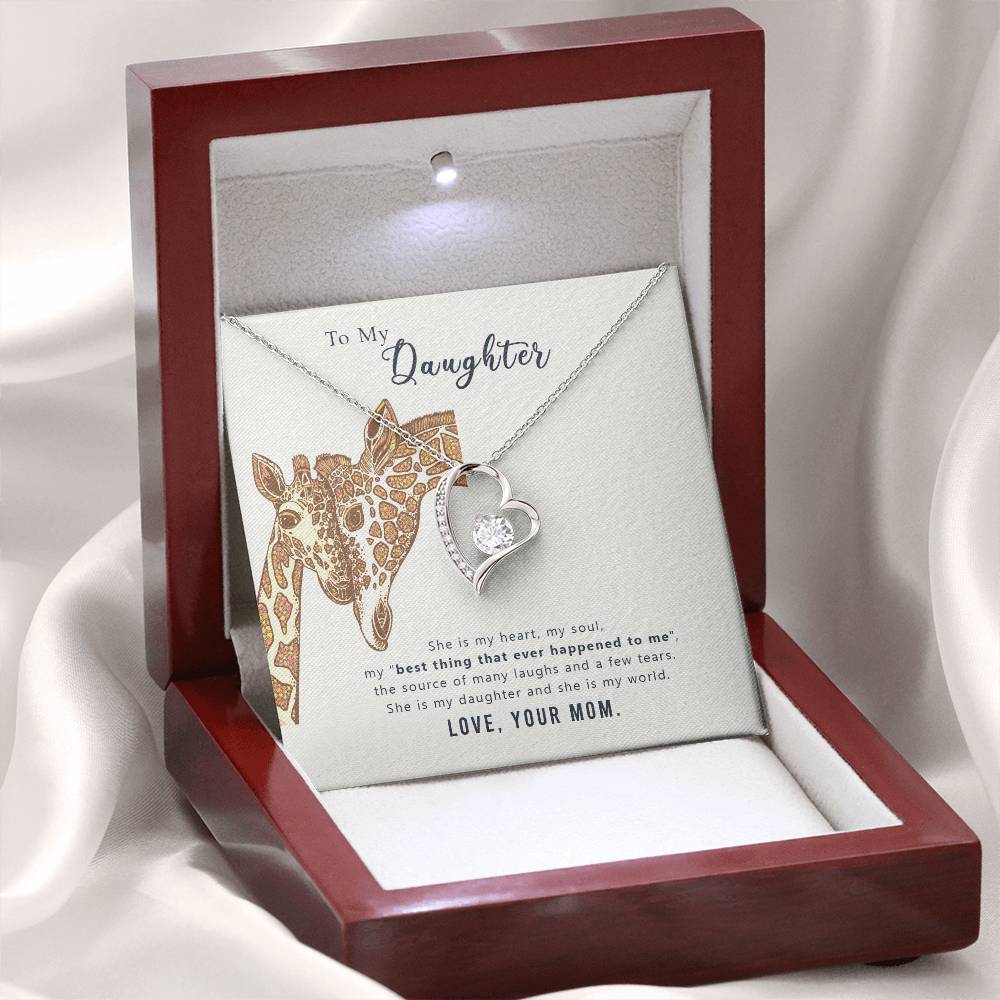 To my daughter - she is my heart Forever Love Necklace