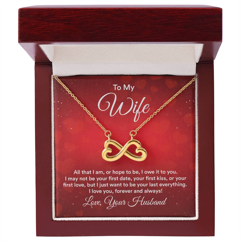 To My Wife Necklace - Sweet Emotional Gift for Wife from Husband on Birthday, Anniversary & Valentine’s Day - Endless Love Necklace