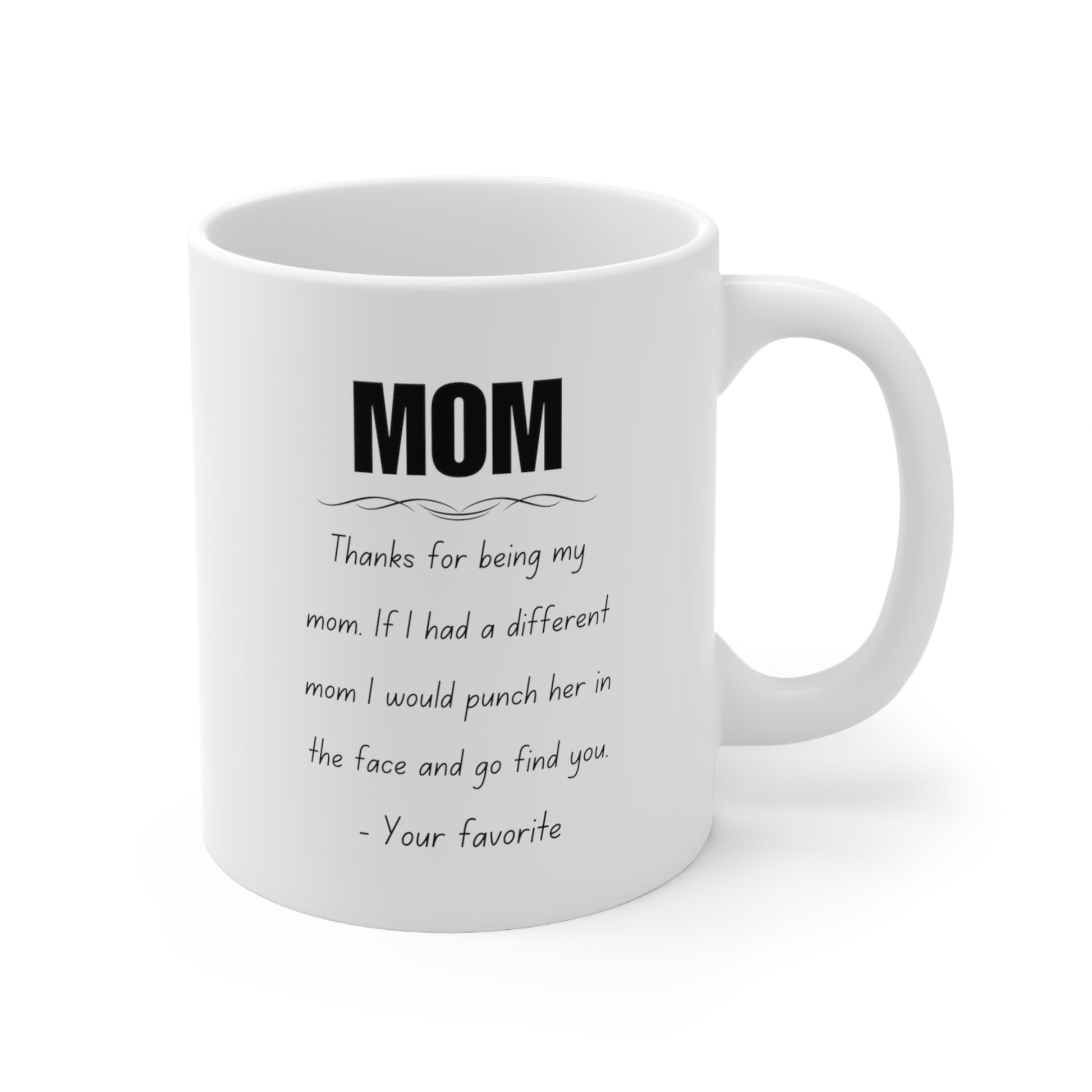Thanks For Being My Mom Funny Coffee Mug | Ceramic Mug 11oz