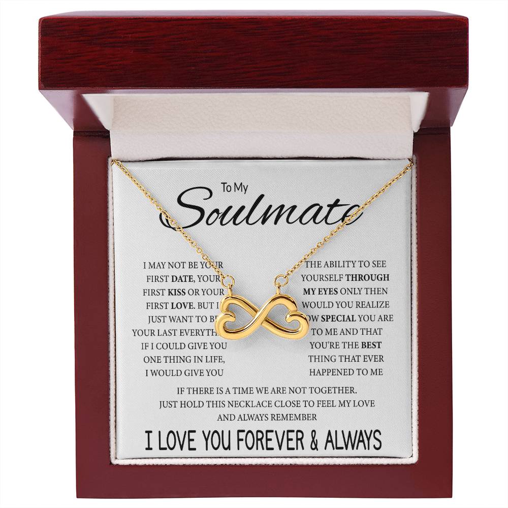 To My Soulmate Necklace - Long Distance Relationship Soulmate Gift for Romantic Occasions - Endless Love Necklace