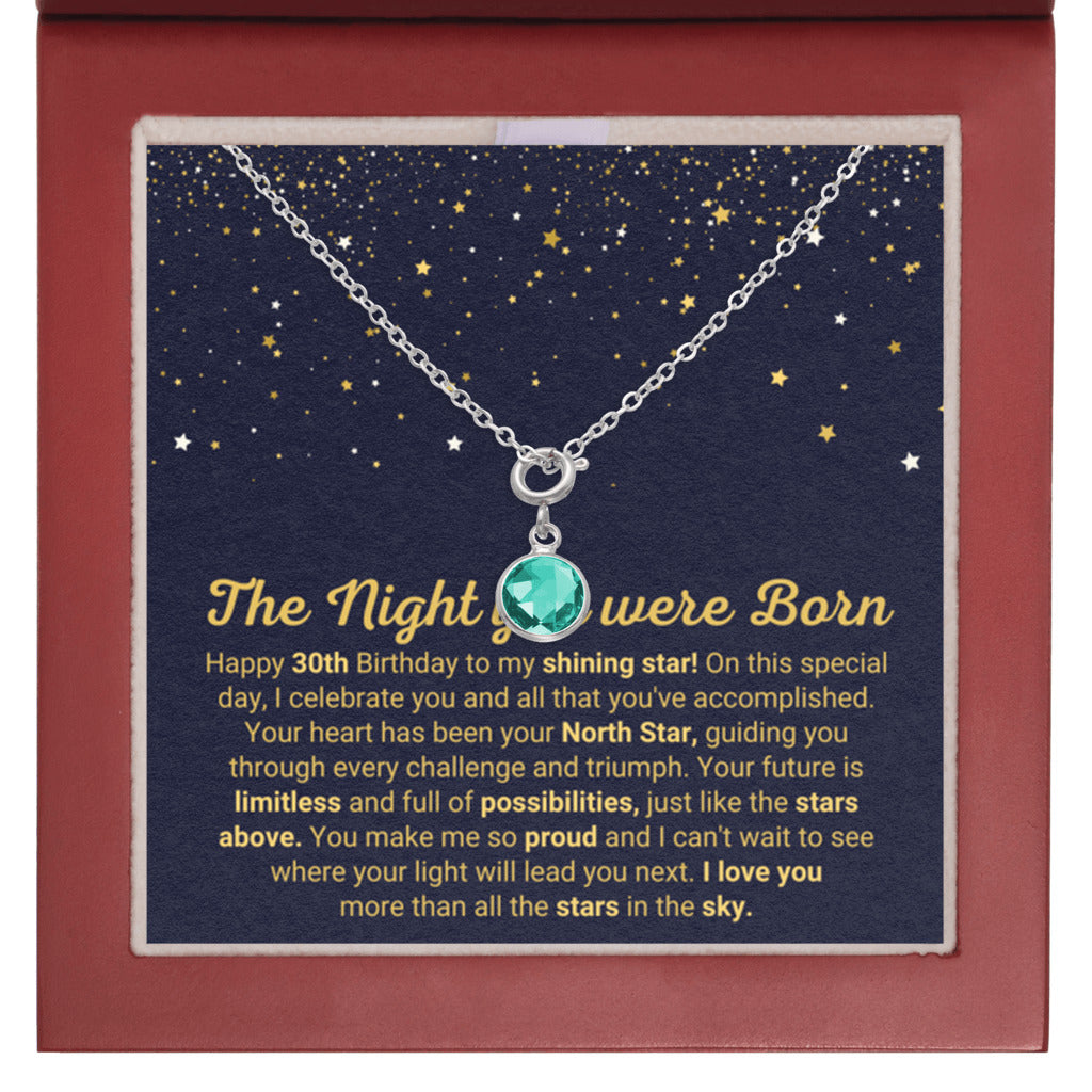 30th Birthday Gift for Daughter, Granddaughter, Girlfriend, Sister & Daughter In Law - Birthstone Necklace for Her