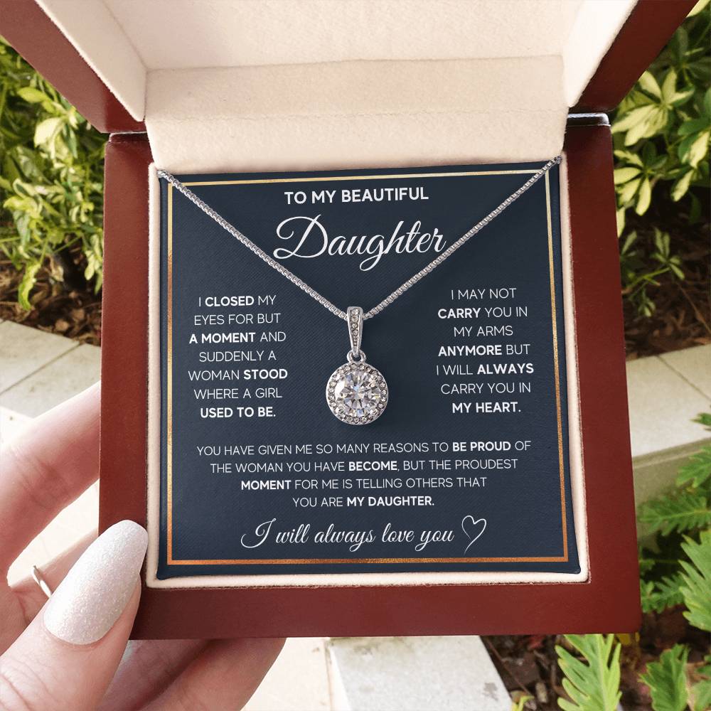 To My Daughter Necklace – Holiday Gift for Daughter Graduation – Eternal Hope Necklace