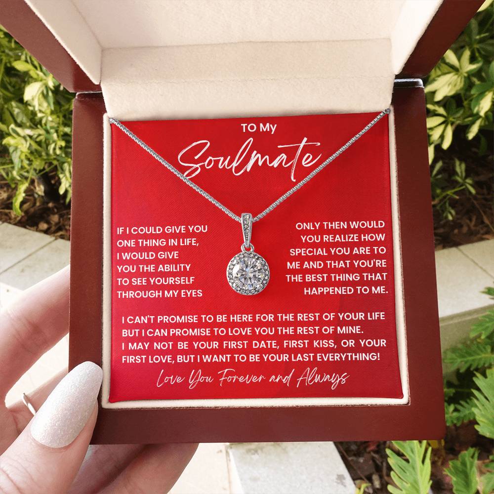 To My Soulmate Necklace - Soulmate Gift for Her for Valentine’s Day & Every Day Love - Eternal Hope Necklace