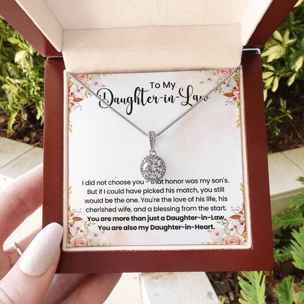 To My Daughter In Law - You are also my Daughter in heart - Eternal Hope Necklace