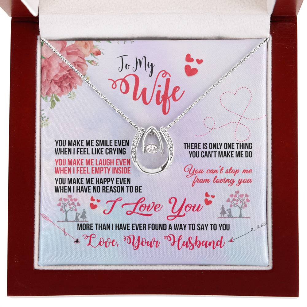 Gift for Wife from Husband - Sentimental Jewelry for Anniversary & Valentine’s Day - Lucky In Love Necklace