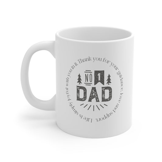 No.1 Dad Mug - Best Gift for Birthday & Father's Day