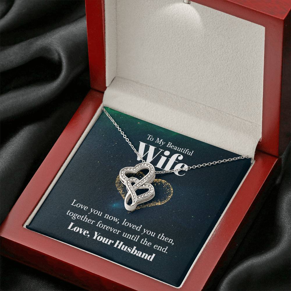 Romantic Gift for Wife from Husband - Meaningful Jewelry for Birthday, Anniversary, Christmas & Valentine’s Day - Heart-to-heart Pendant Necklace