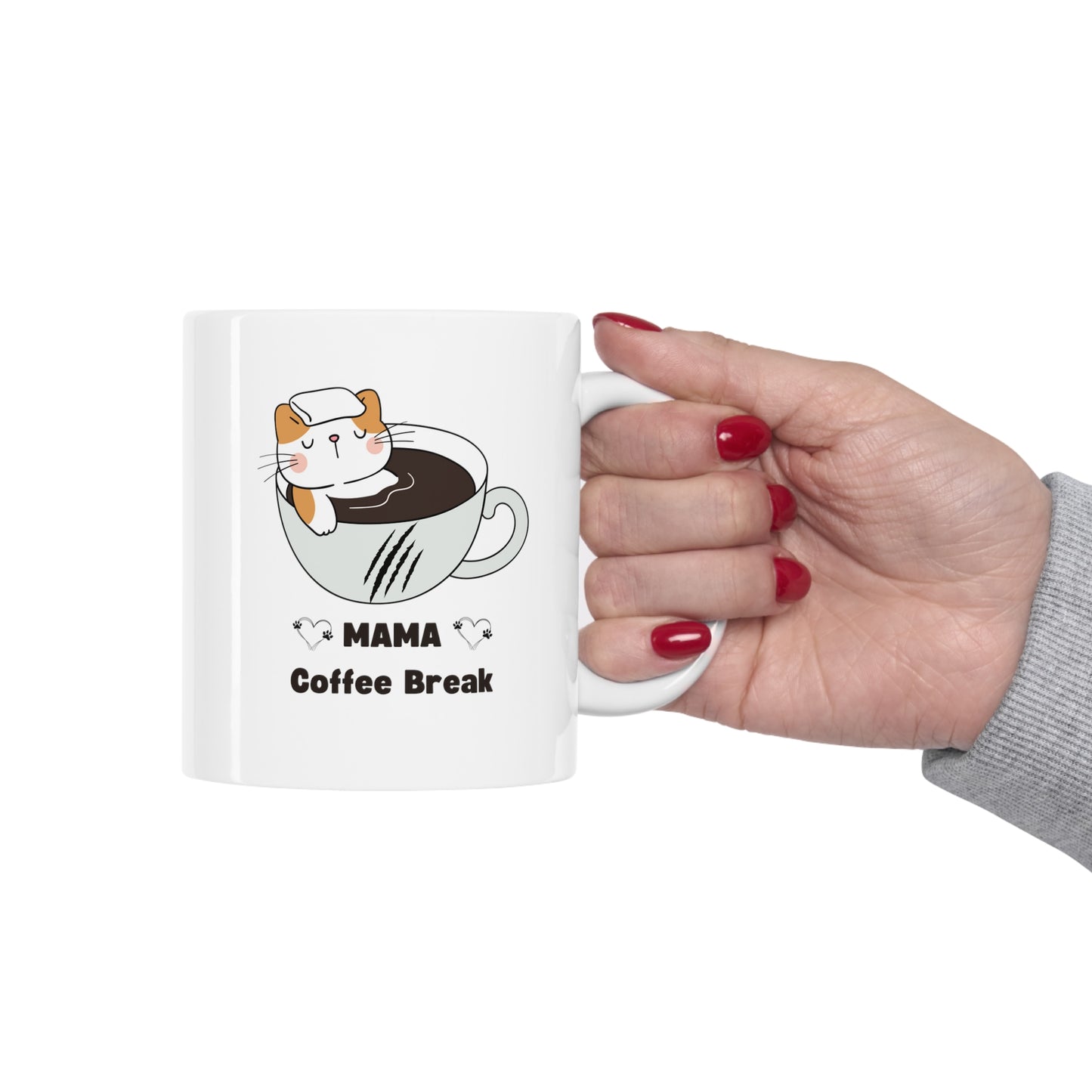 Mama Cat Coffee Mug - Best Gift for Cat Mom