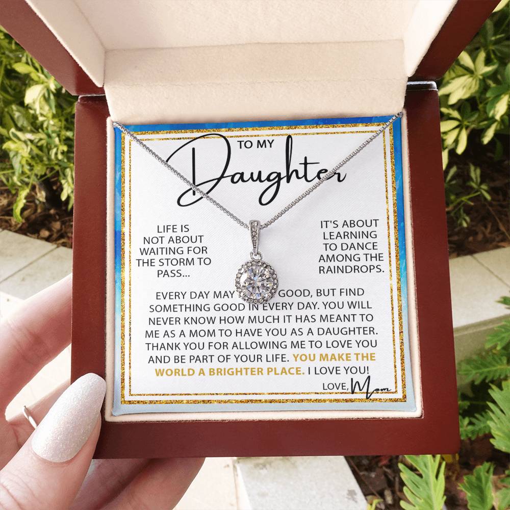 To My Daughter Necklace – Holiday Gift for Daughter Graduation from Mom – Eternal Hope Necklace