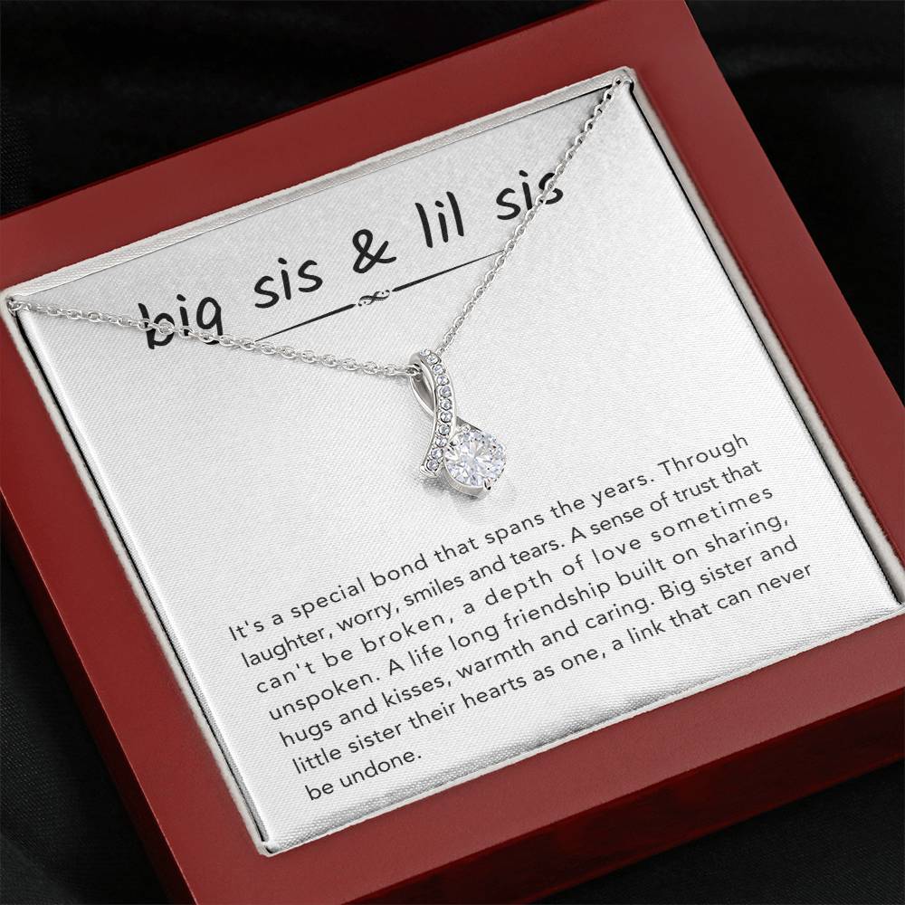 Big Sister & Little Sister Necklace - It's a special bond that spans the years - Gift for Sister - Alluring Beauty Necklace