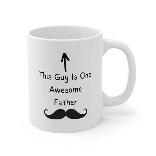 One Awesome Father Coffee Mug - Best Dad Gifts from Daughter, Son, & Wife