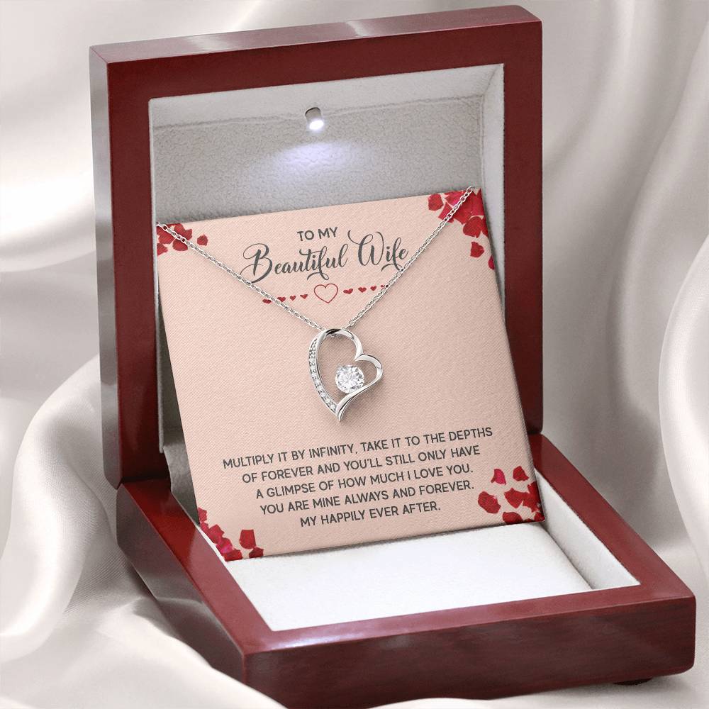 Heartfelt Wife Jewelry - Love Gift from Husband for Birthday, Anniversary & Valentine’s Day - Forever Love Necklace
