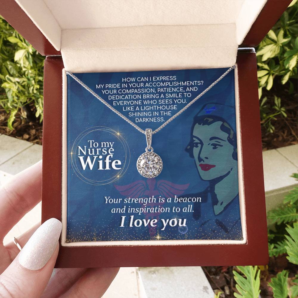 To My Nurse Wife Necklace - Eternal Hope Necklace - Gift for Wife from Husband