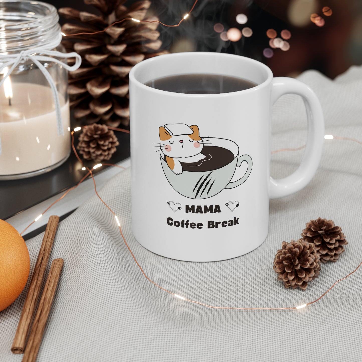 Mama Cat Coffee Mug - Best Gift for Cat Mom