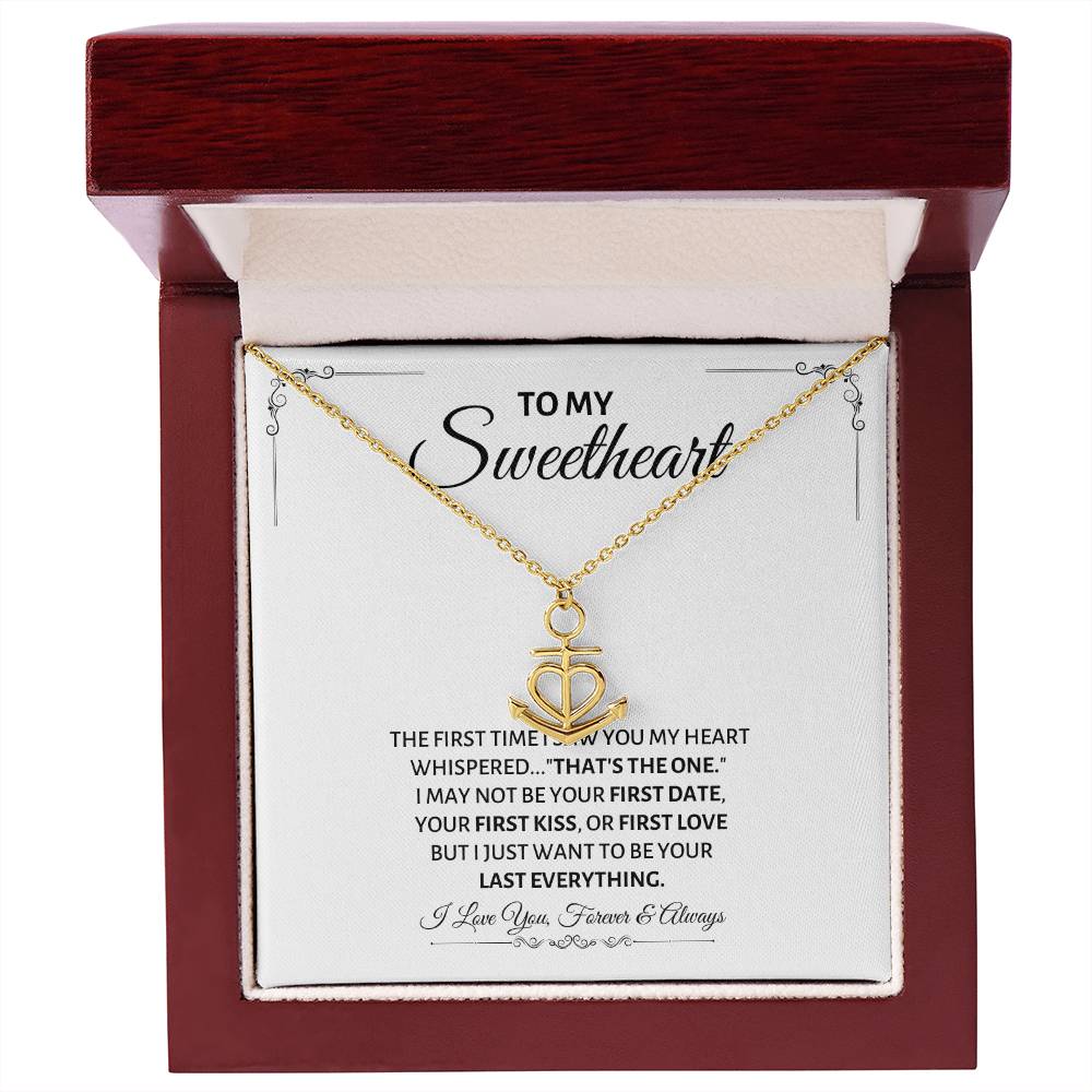 To My Sweetheart Necklace - Gift for Love on Valentine’s Day & Special Days - Anchor Pendant Necklace