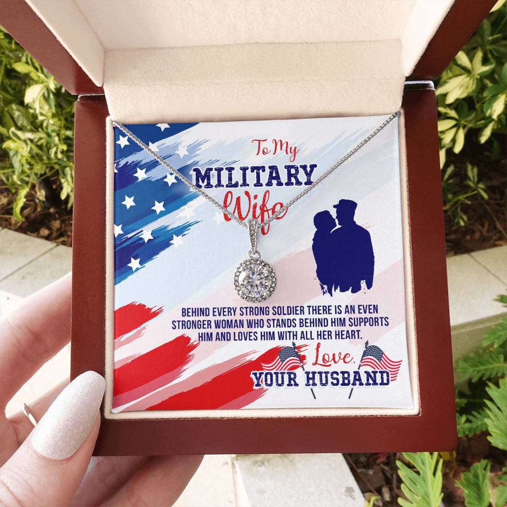 To My Military Wife from Husband - Eternal Hope Necklace