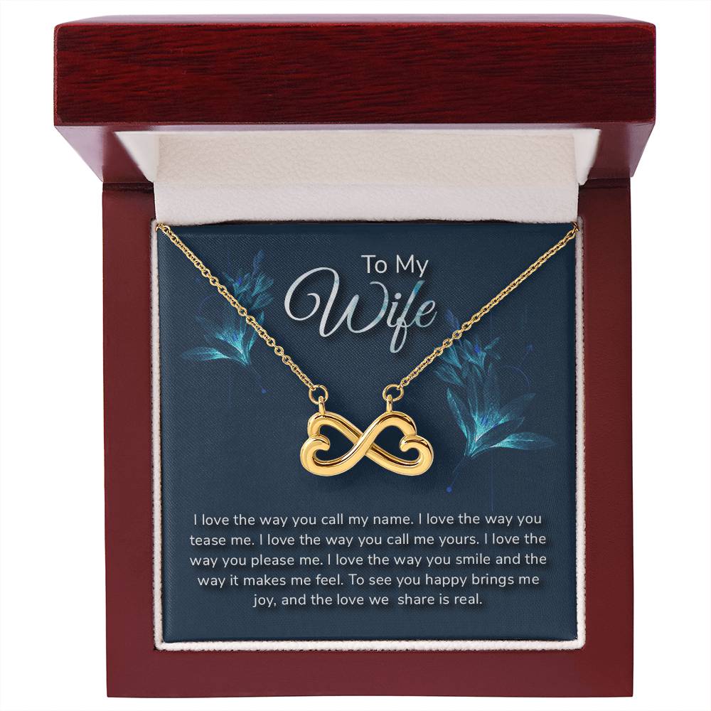 To My Wife Necklace - Sentimental Birthday Gift from Husband, Romantic Jewelry for Valentine’s Day & Holidays - Endless Love Necklace