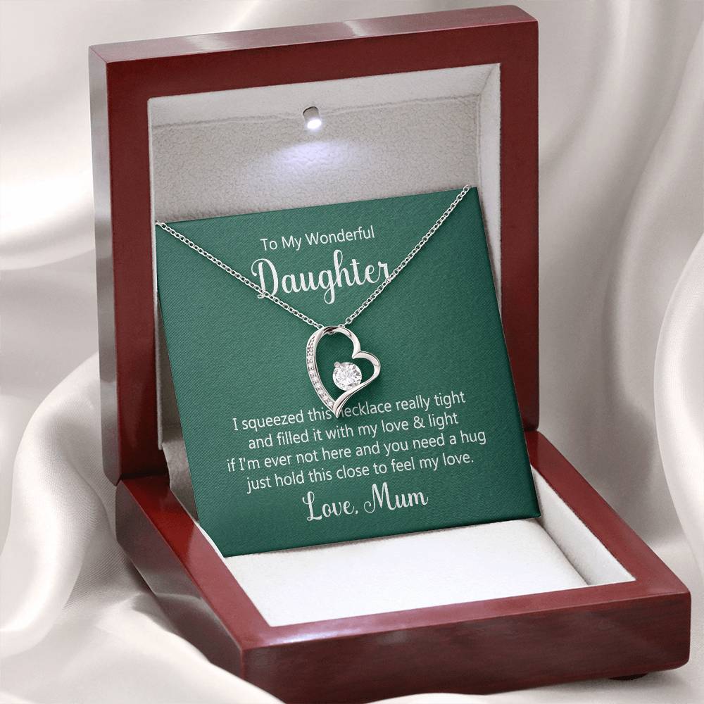 To My Daughter Necklace – Mother Daughter Jewelry Gift – Forever Love Necklace