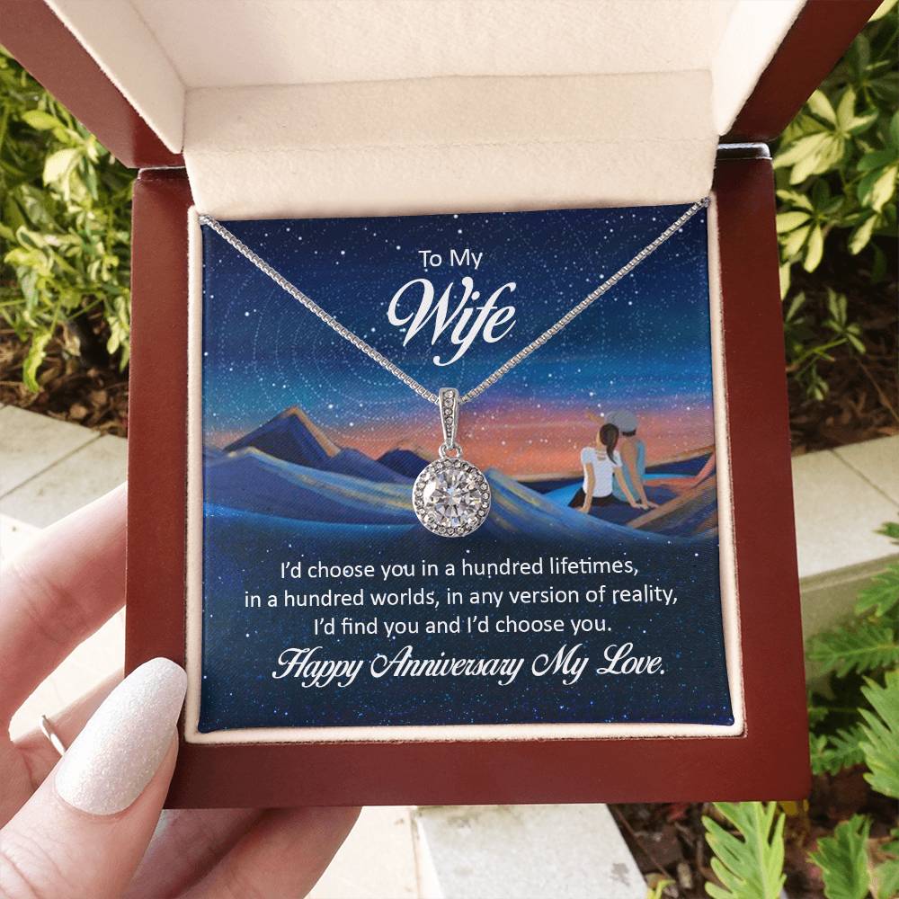 Special Anniversary Gift for Wife - Romantic Jewelry from Husband for Valentine’s Day or Birthday - Eternal Hope Necklace