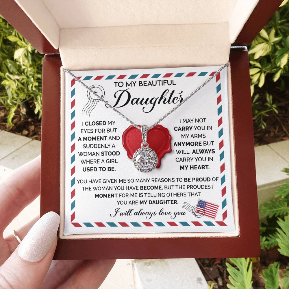 To My Daughter Necklace – Birthday & Graduation Jewelry for Her – Eternal Hope Necklace