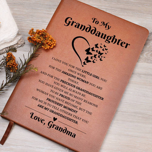 Leather Journal Gift for Granddaughter from Grandma
