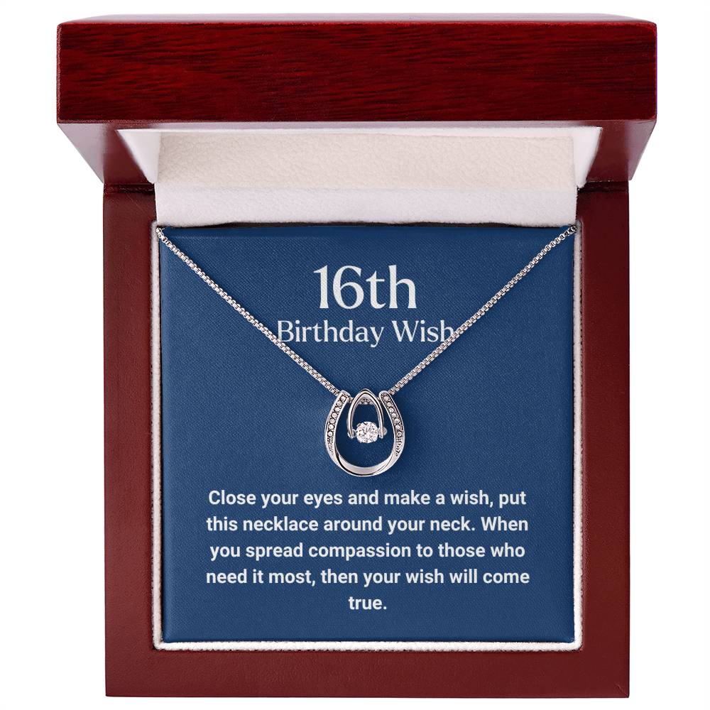 16th Birthday Wish Gift Necklace For Her