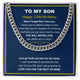 25th Birthday Gift for Son From Parents | You Either Win Or Learn Cuban Link Chain