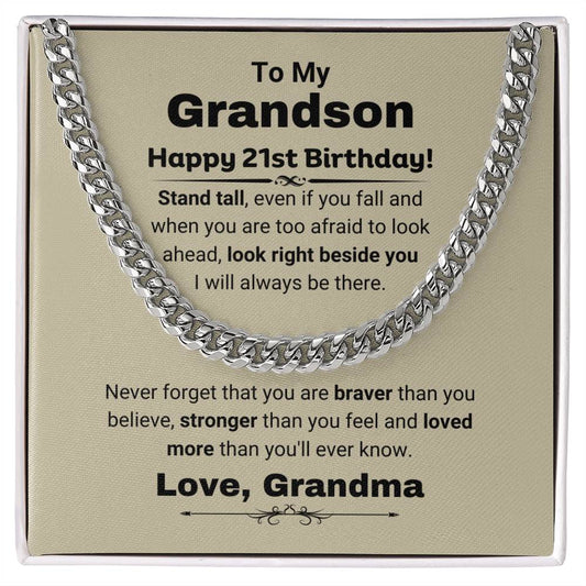 21st Birthday Gift for Grandson from Grandma