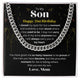 To My Son | 21st Birthday Gift From Mom | You're My Son, Cuban Link Chain