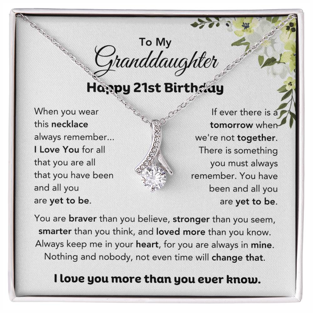 21st Birthday Gift for Granddaughter from Grandparents | Alluring Beauty Necklace