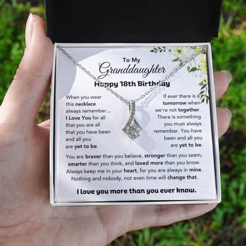 18th Birthday Gift for Granddaughter From Grandparents | Alluring Beauty Necklace