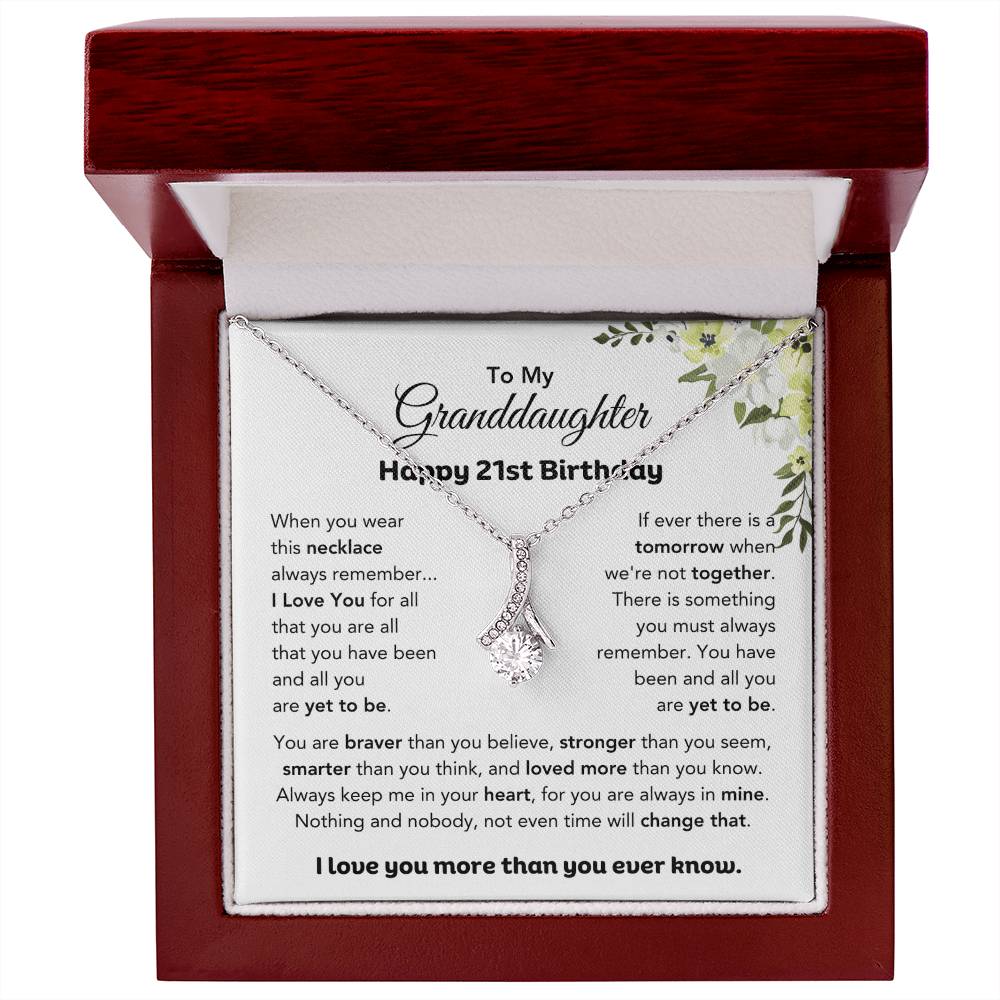 21st Birthday Gift for Granddaughter from Grandparents | Alluring Beauty Necklace
