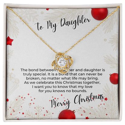 To My Daughter - Truly Special Christmas Love Knot Necklace