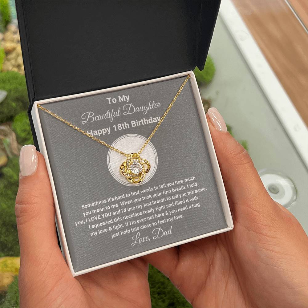 To My Beautiful Daughter Necklace | Happy 18th Birthday Gift For Her From Dad