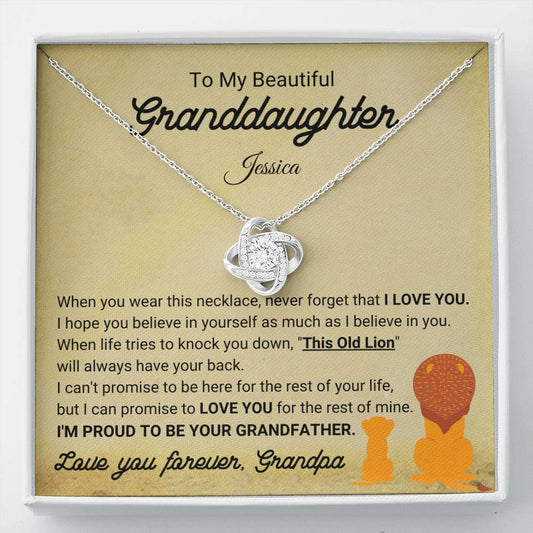 Personalized Granddaughter Necklace Gift from Grandpa