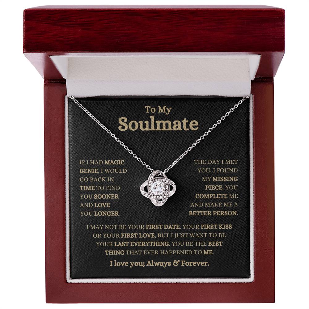 To My Soulmate Gift - My Everything - Love Knot Necklace