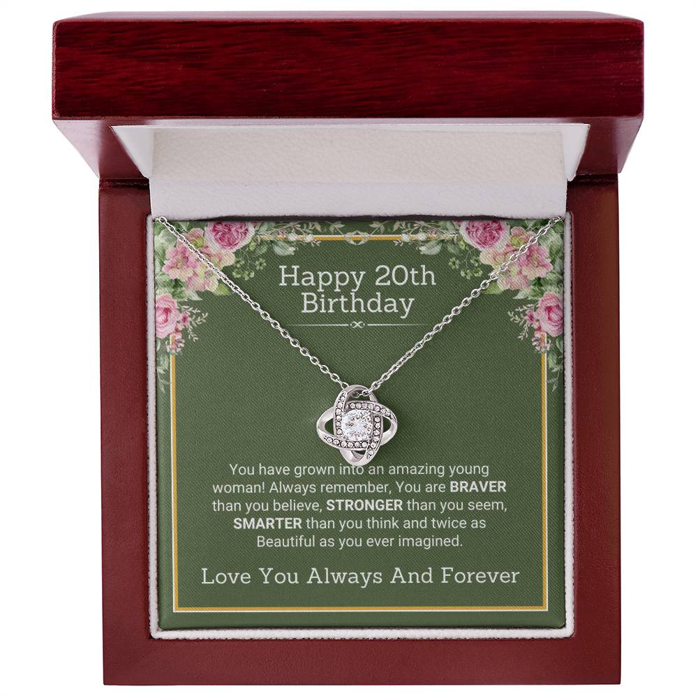 Happy 20th Birthday Necklace Gift For Her