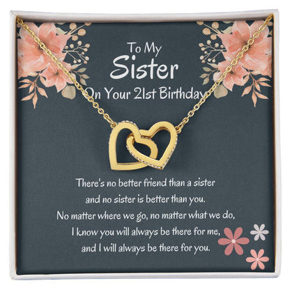 21st Birthday Gift For Sister - Gold Necklace