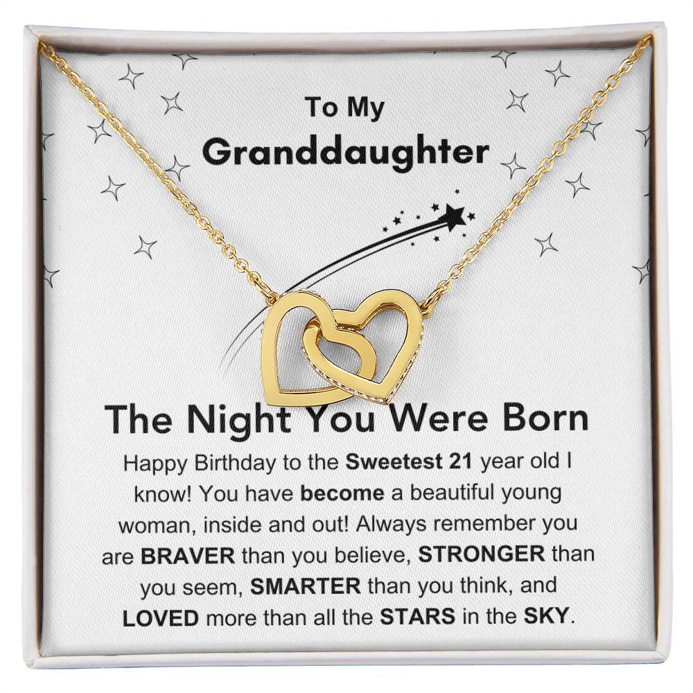 To My Granddaughter | The Night You Were Born | Happy 21st Birthday Gift For Her from Grandparents