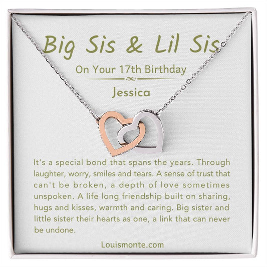Personalized Big Sister & Little Sister Necklace