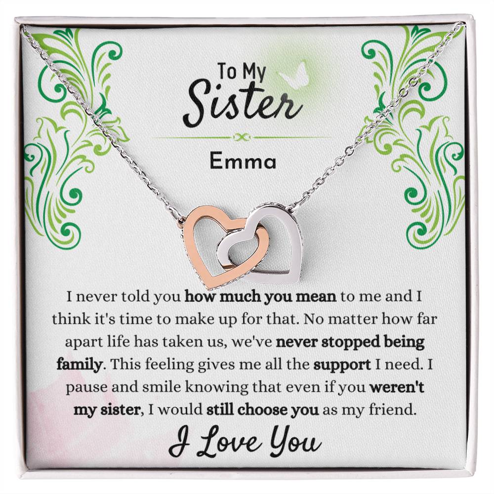 Personalized Necklace For Sister