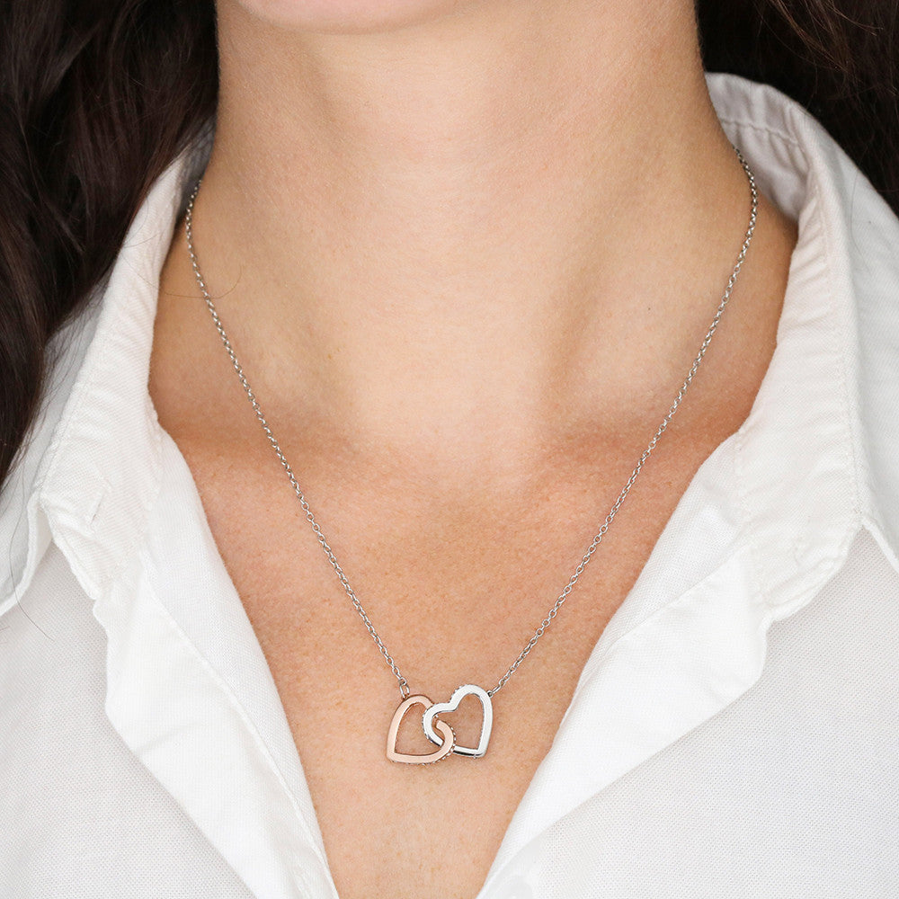 Interlocking Hearts Necklace for Sister